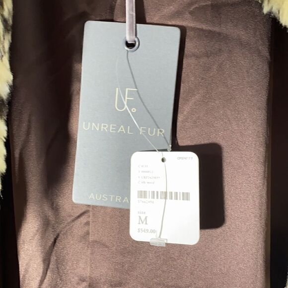 UNREAL FUR FOR FREE PEOPLE MADAM GRACE COAT SNAKE NWT NEW - Picture 11 of 15